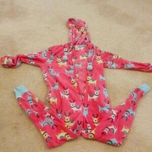 Pink Llama print onzie